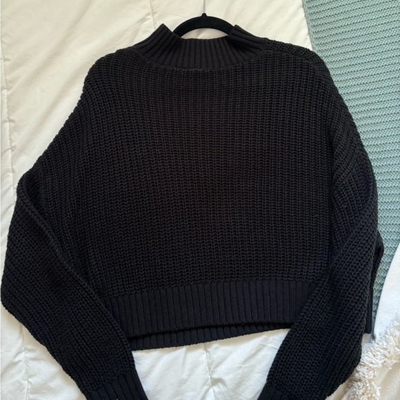 Black Turtleneck Knit Sweater - Picture 3 of 3